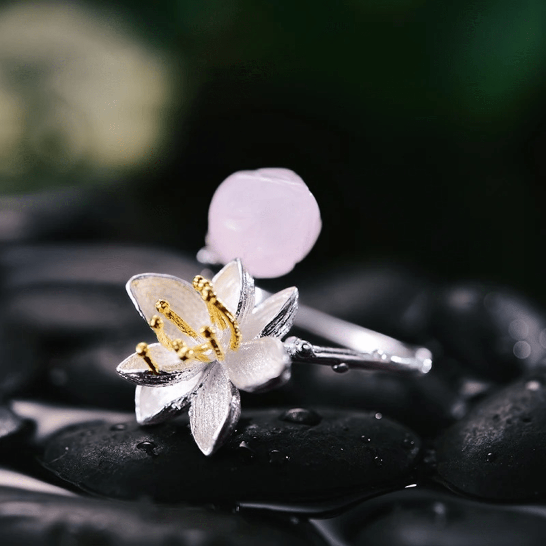 Rosenquarz Ring - Heart of Growth - YNNOVIA