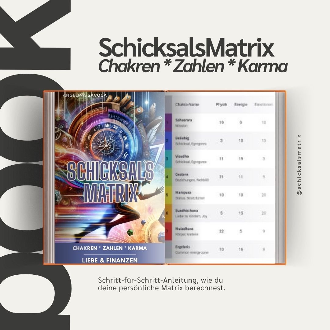 Schicksalsmatrix eBook - Erwecke das Geheimnis deiner Zahlen und Chakren - YNNOVIA